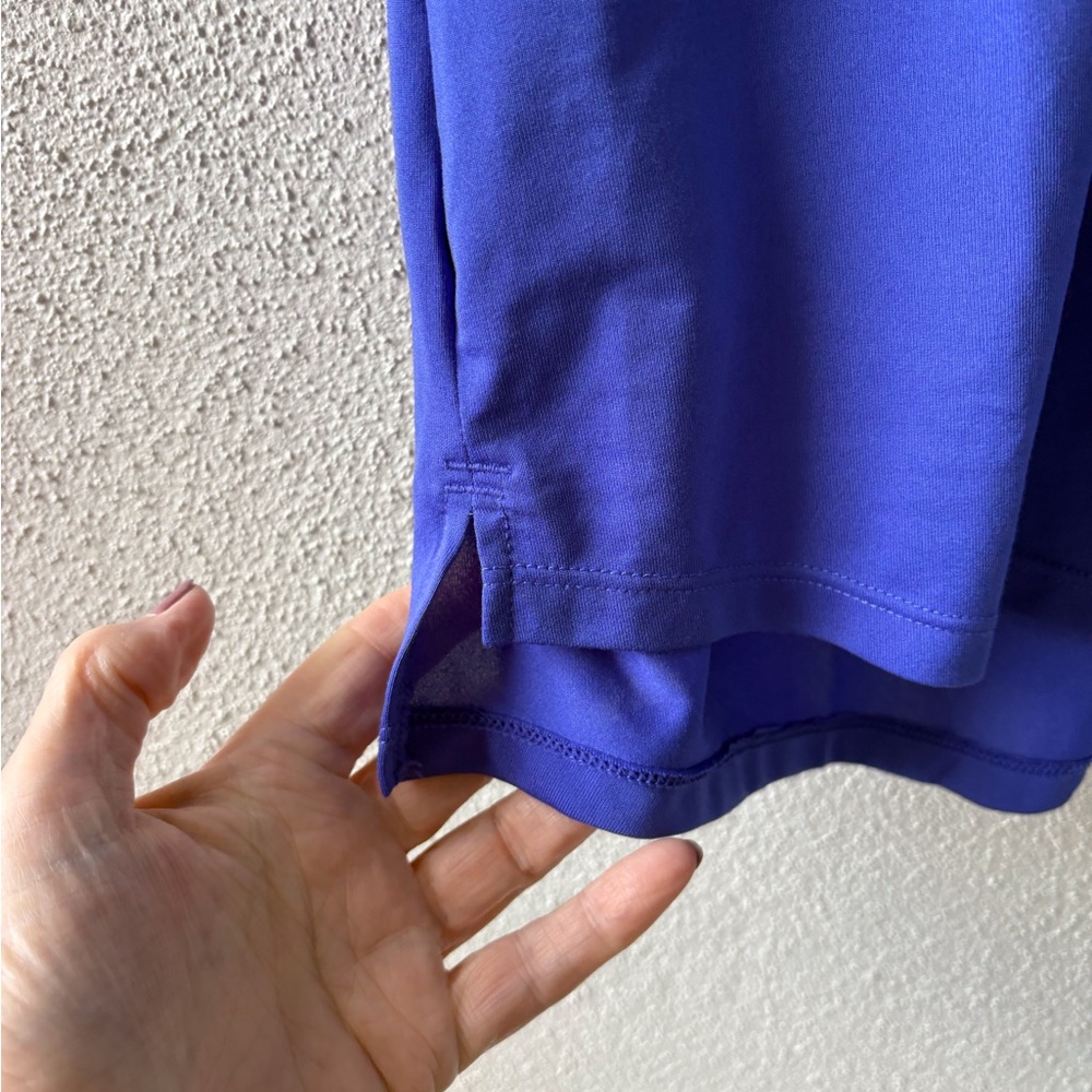 Nike Dri Fit Short Sleeve Round Neck Blue Shirt Women Large Activewear Workout - Picture 6 of 11